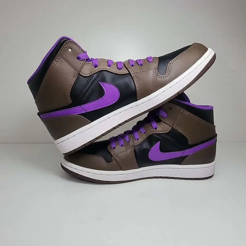 Air Jordan 1 Mid Palomino Wild Berry Men Size 10